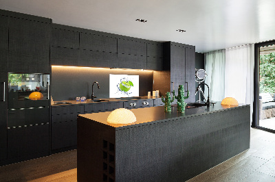 Cooker splashback Green apple