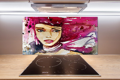 Kitchen splashback Abstraction woman