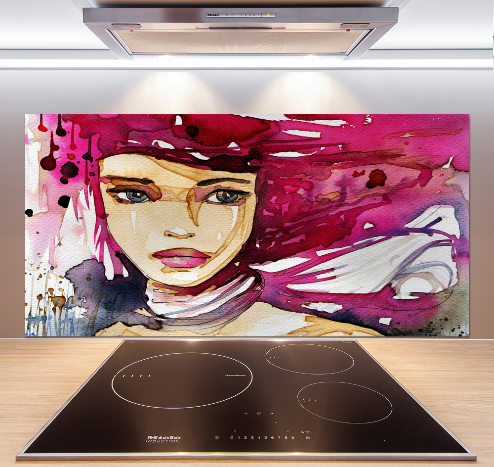 Kitchen splashback Abstraction woman