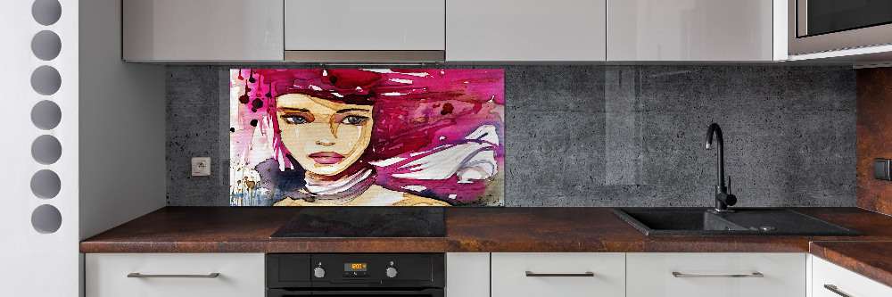 Kitchen splashback Abstraction woman