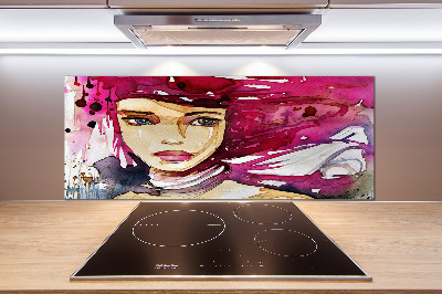 Kitchen splashback Abstraction woman