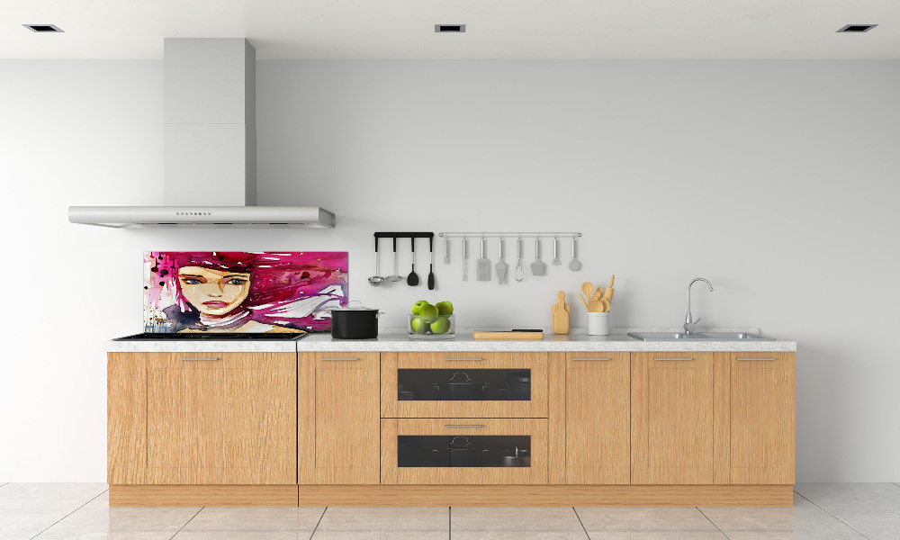 Kitchen splashback Abstraction woman