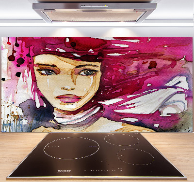 Kitchen splashback Abstraction woman