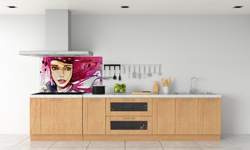 Kitchen splashback Abstraction woman