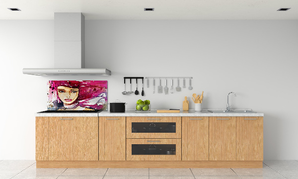 Kitchen splashback Abstraction woman