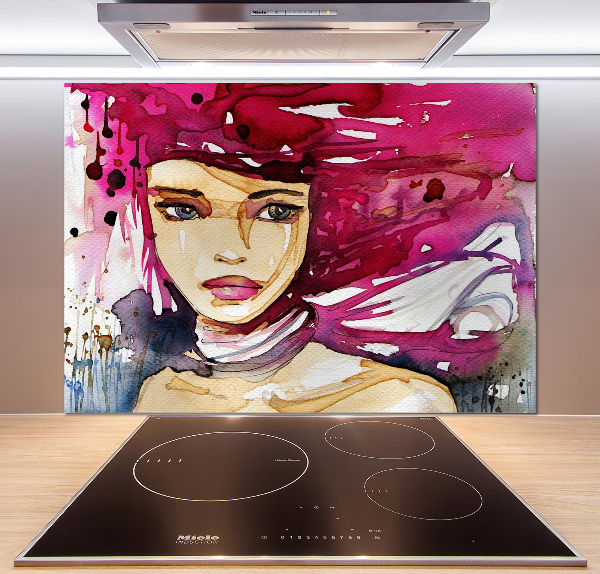 Kitchen splashback Abstraction woman