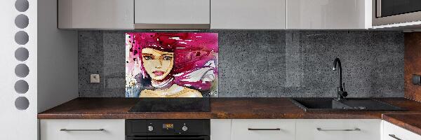 Kitchen splashback Abstraction woman