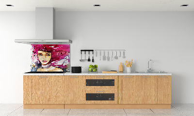 Kitchen splashback Abstraction woman