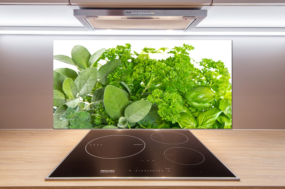 Cooker splashback Herbs