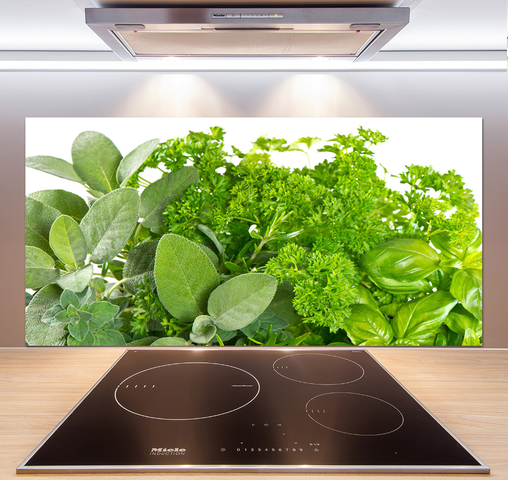 Cooker splashback Herbs