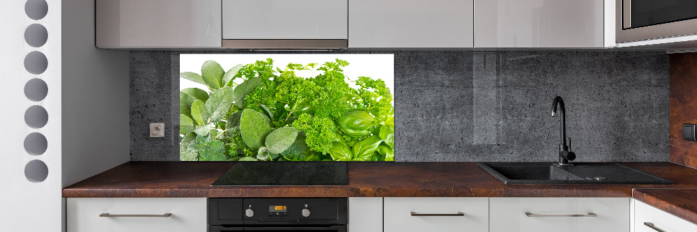 Cooker splashback Herbs