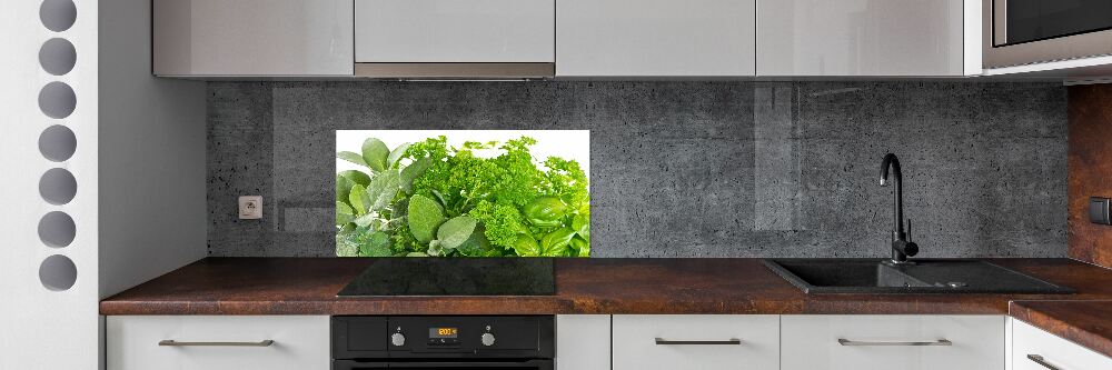 Cooker splashback Herbs