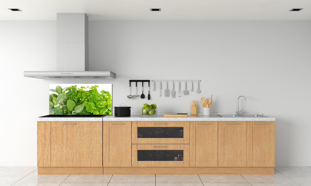 Cooker splashback Herbs