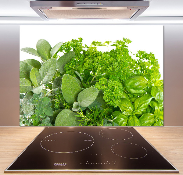 Cooker splashback Herbs