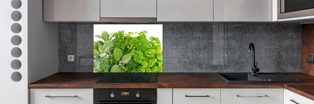 Cooker splashback Herbs