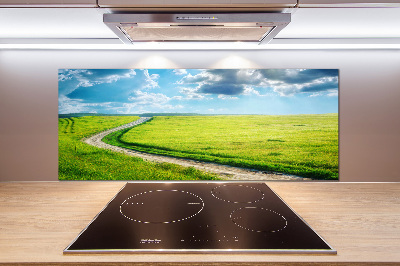 Cooker splashback Path in the meadow