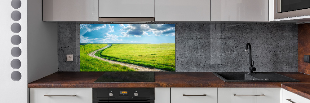 Cooker splashback Path in the meadow