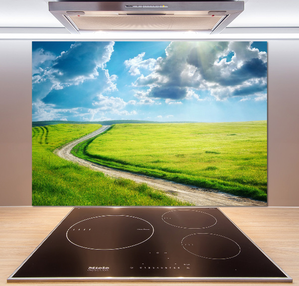 Cooker splashback Path in the meadow