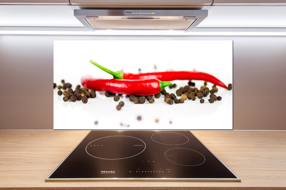 Cooker splashback Chilli and pepper