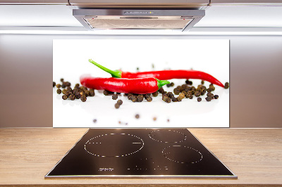 Cooker splashback Chilli and pepper