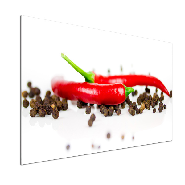 Cooker splashback Chilli and pepper