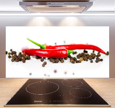 Cooker splashback Chilli and pepper