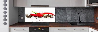 Cooker splashback Chilli and pepper