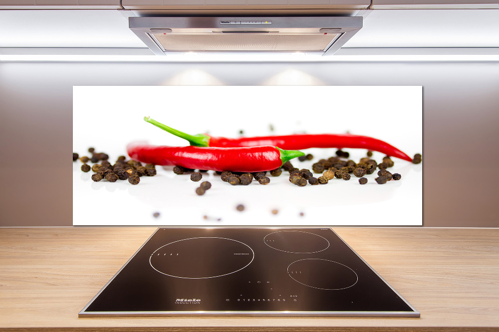 Cooker splashback Chilli and pepper