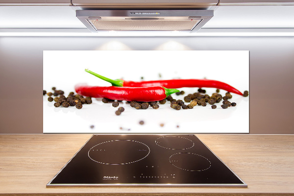 Cooker splashback Chilli and pepper