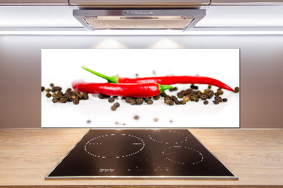 Cooker splashback Chilli and pepper