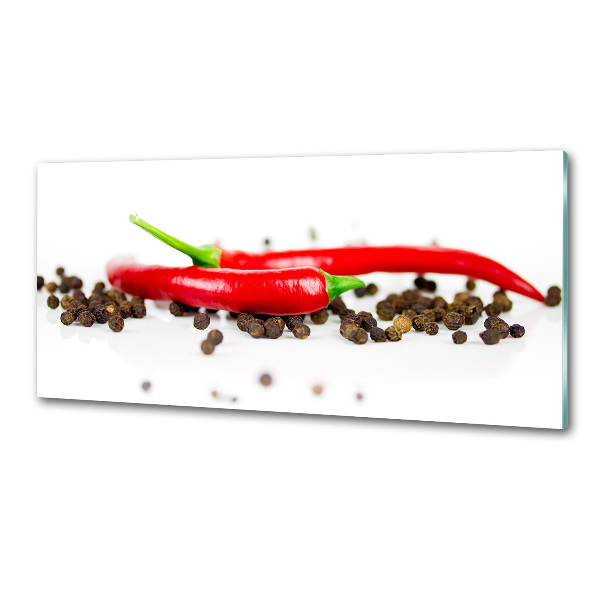 Cooker splashback Chilli and pepper