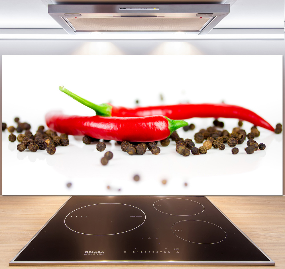 Cooker splashback Chilli and pepper