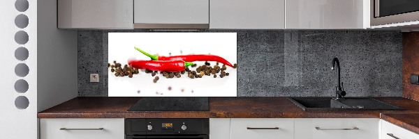 Cooker splashback Chilli and pepper