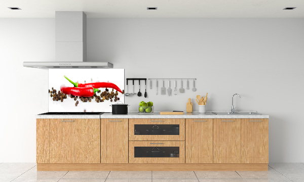 Cooker splashback Chilli and pepper