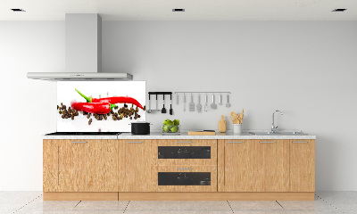 Cooker splashback Chilli and pepper