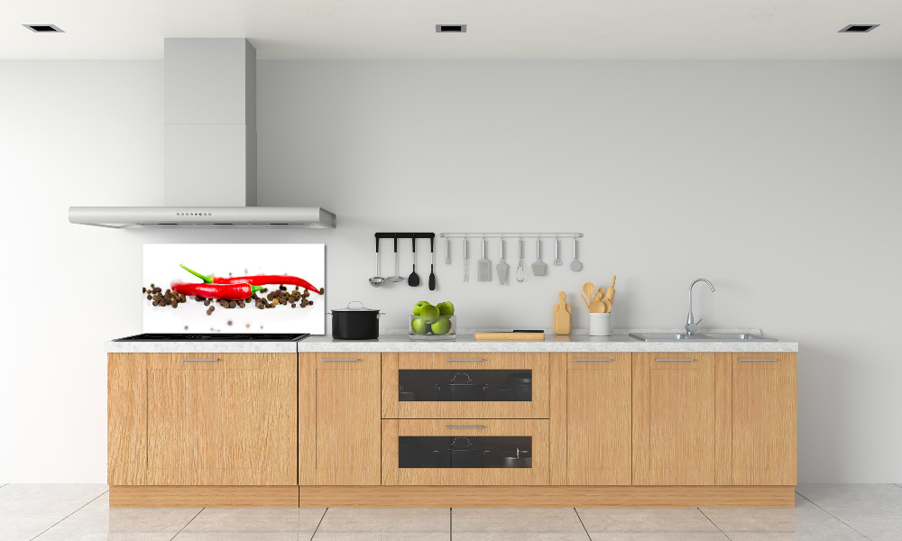 Cooker splashback Chilli and pepper