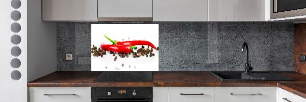 Cooker splashback Chilli and pepper