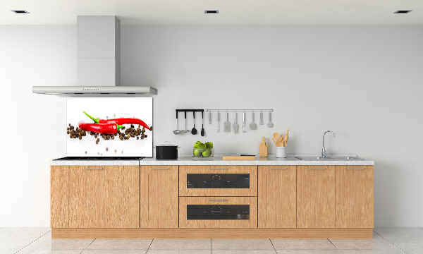 Cooker splashback Chilli and pepper