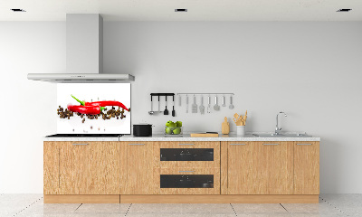 Cooker splashback Chilli and pepper