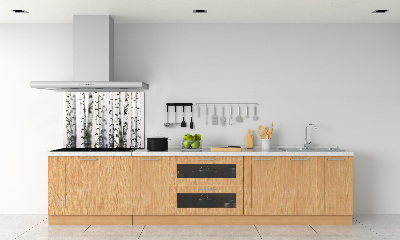 Kitchen splashback Birch trunks