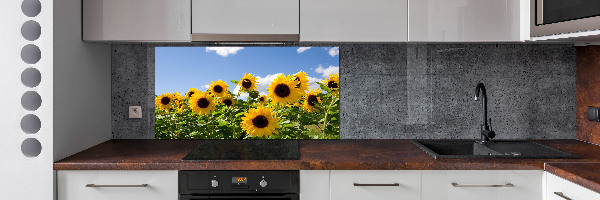Kitchen splashback Sunflowers