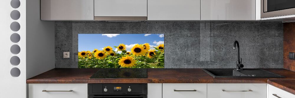 Kitchen splashback Sunflowers