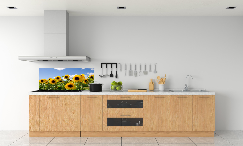 Kitchen splashback Sunflowers