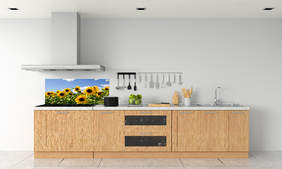 Kitchen splashback Sunflowers