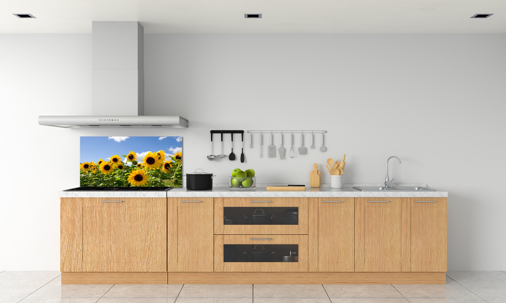 Kitchen splashback Sunflowers