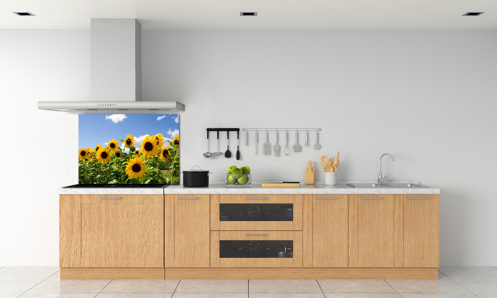 Kitchen splashback Sunflowers