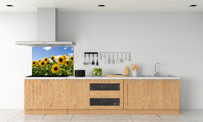 Kitchen splashback Sunflowers