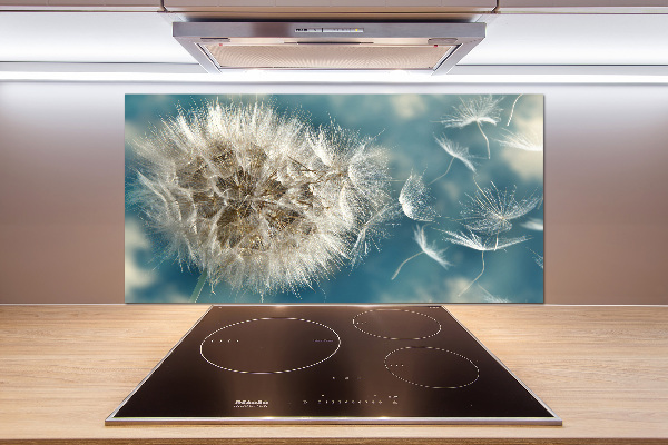 Kitchen splashback dandelions