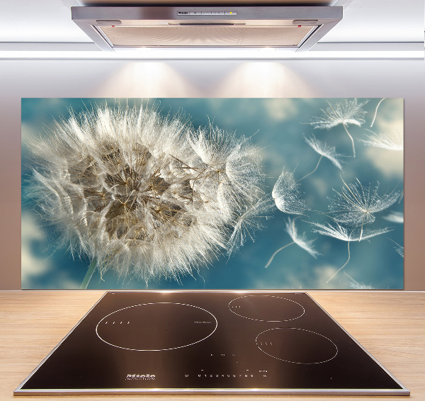 Kitchen splashback dandelions