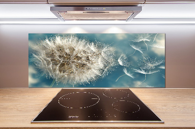 Kitchen splashback dandelions